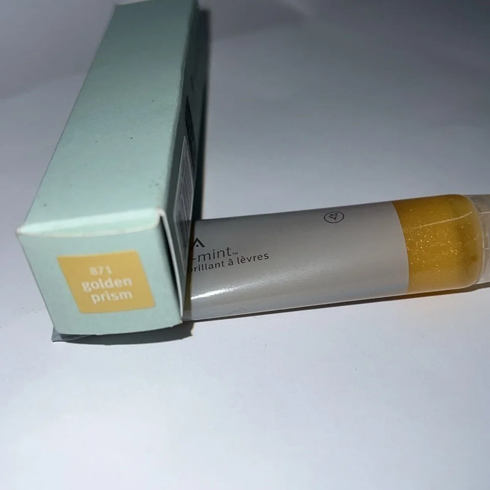 Aveda Nourish-mint Rehydrating Lip Glaze Lip Gloss New in Box - Golden Prism